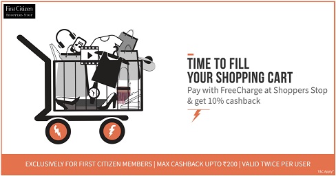 India Desire : ShoppersStop Freecharge Offer: Get 10% Cashback Through Freecharge Wallet At ShoppersStop